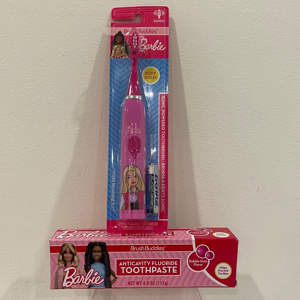 *NEW* Barbie Sonic Powered Toothbrush & Barbie Toothpaste